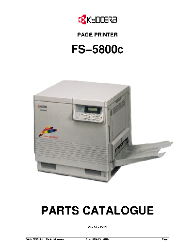 Kyocera FS-5800c Parts Manual