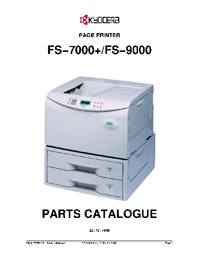 Kyocera FS-9000 Parts Manual