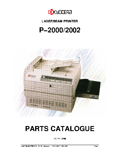 Kyocera P-2000 Parts Manual