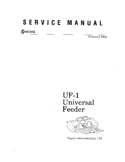Kyocera Universal Feeder UF-1 Service Manual