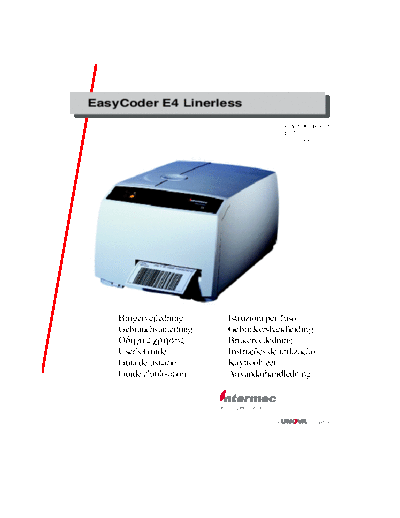 Intermec EasyCoder E4 Linerless User