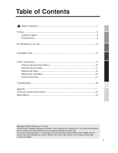 Canon BJC-8000 User Manual