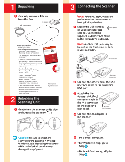 Canon CanoScan D660U Getting Started Guide