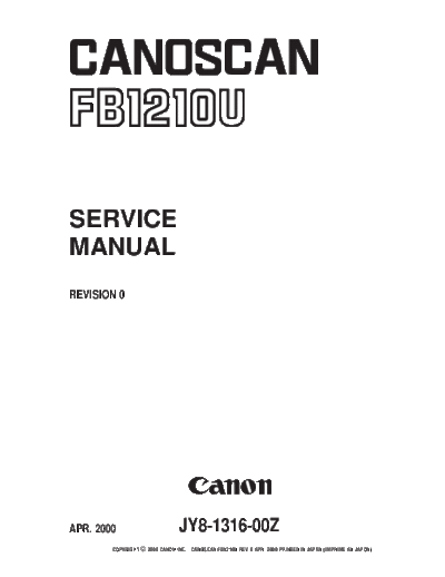 Canon FB1210U Service Manual