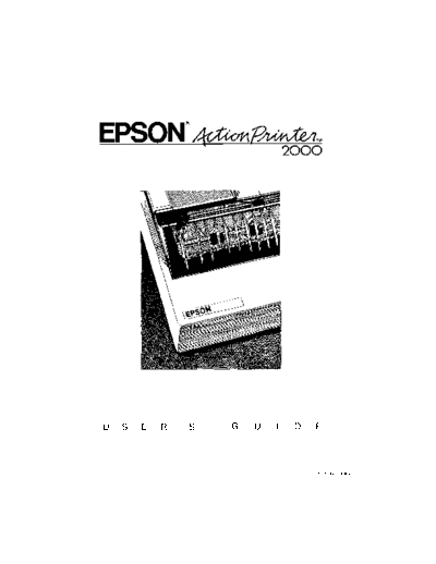 Epson ActionPrinter 2000 User