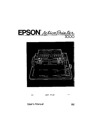 Epson ActionPrinter 3000 User
