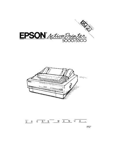 Epson ActionPrinter 5000 Manual