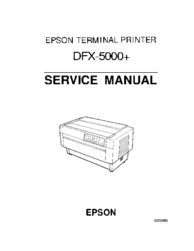 Epson DFX-5000+ Service Manual