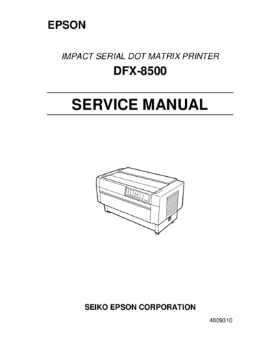Epson DFX-8500 Service Manual