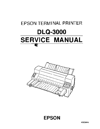 Epson DLQ-3000 Service Manual