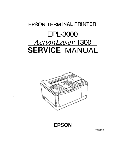 Epson EPL-3000 Service Manual