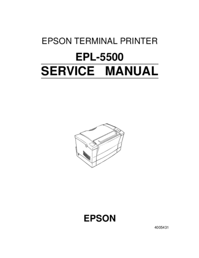 Epson EPL-5500 Service Manual
