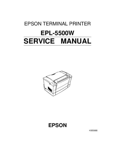 Epson EPL-5500W Service Manual