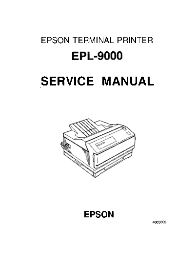 Epson EPL-9000 Service Manual