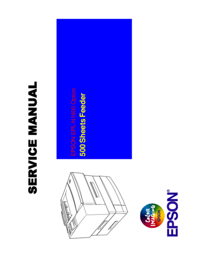 Epson EPL-N1600 500 Sheet Feeder Service Manual