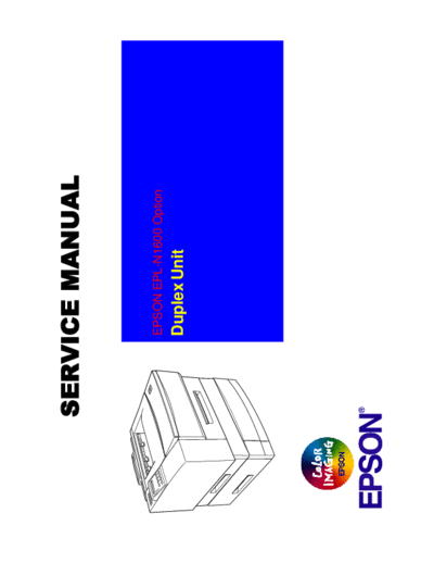 Epson EPL-N1600 Duplex Unit Service Manual