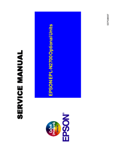 Epson EPL-N2700 Optional Units Service Manual