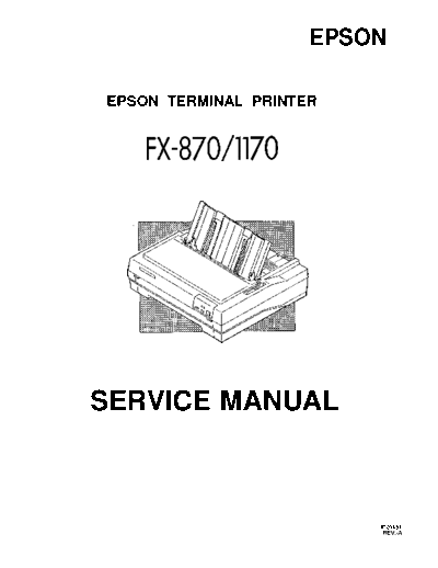 Epson FX-870 FZ-1170 Service Manual