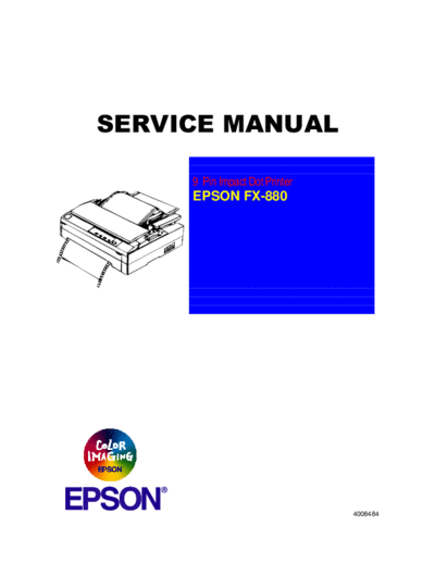 Epson FX-880 Service Manual