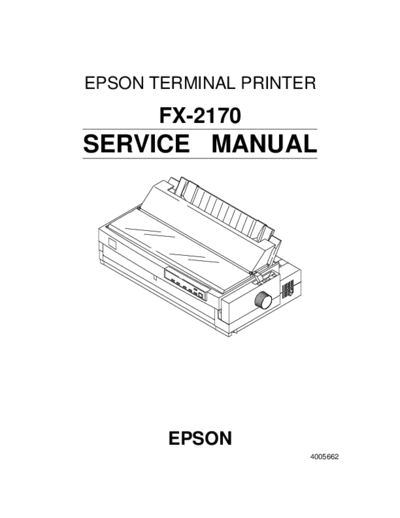 Epson FX-2170 Service Manual