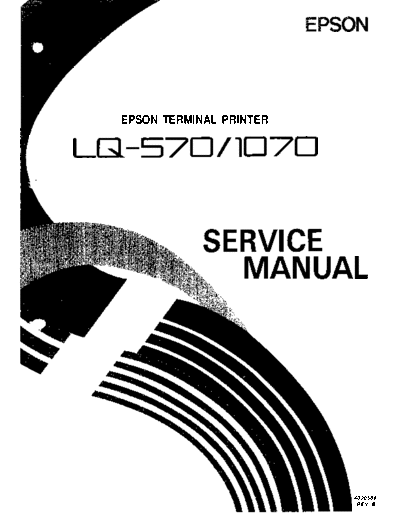 Epson LQ-570 LQ1070 Service Manual