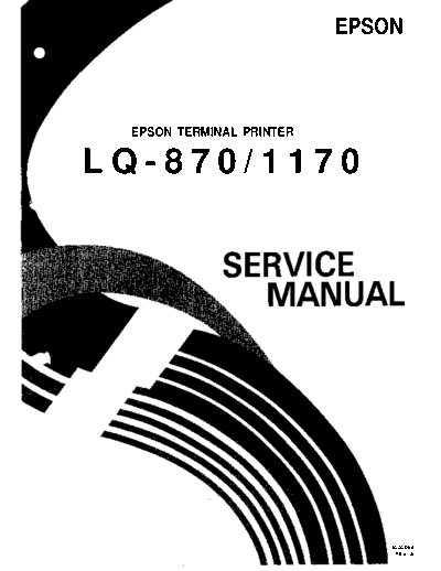 Epson LQ-870 LQ-1170 Service Manual