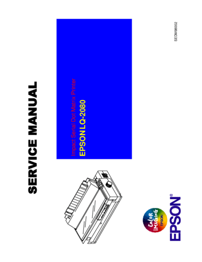 Epson LQ-2080 Service Manual