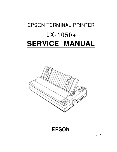 Epson LX-1050+ Service Manual