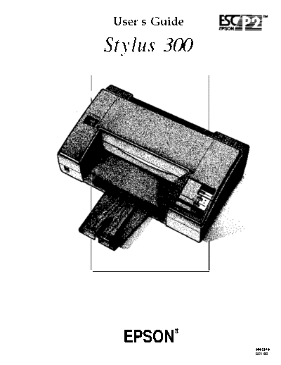 Epson Stylus 300 User