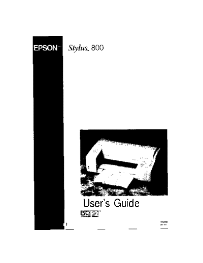 Epson Stylus 800 User