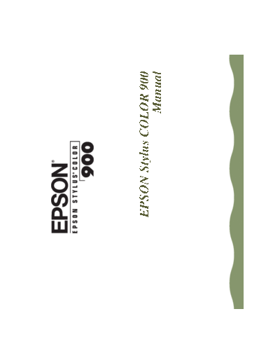 Epson Stylus 900 Manual
