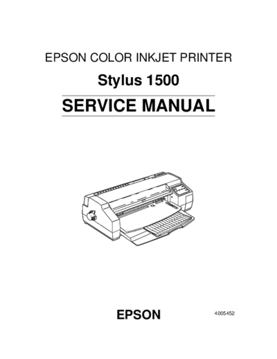 Epson Stylus 1500 Service Manual