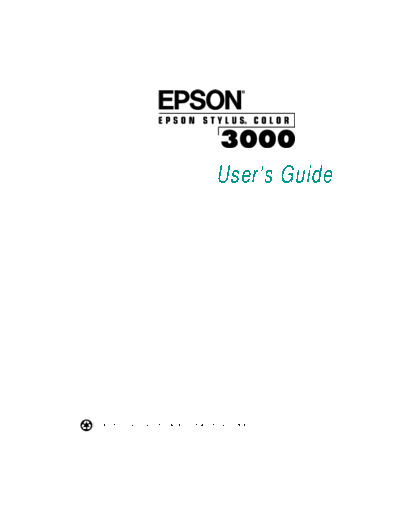 Epson Stylus 3000 User
