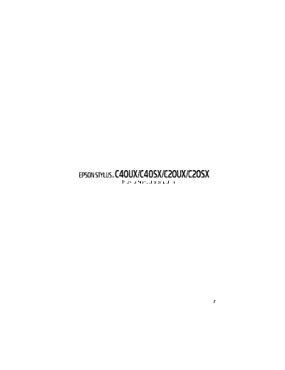 EPSON Stylus C20 - C40