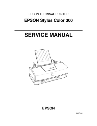 Epson Stylus Color 300 Service Manual