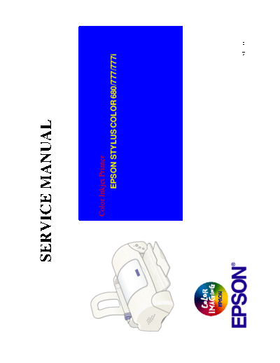 Epson Stylus Color 680-777 Service Manual