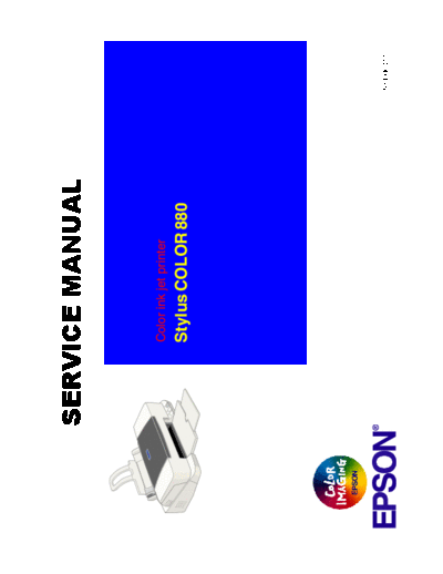 Epson Stylus Color 880 Service Manual