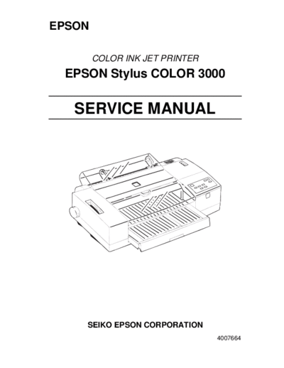 Epson Stylus Color 3000 Service Manual