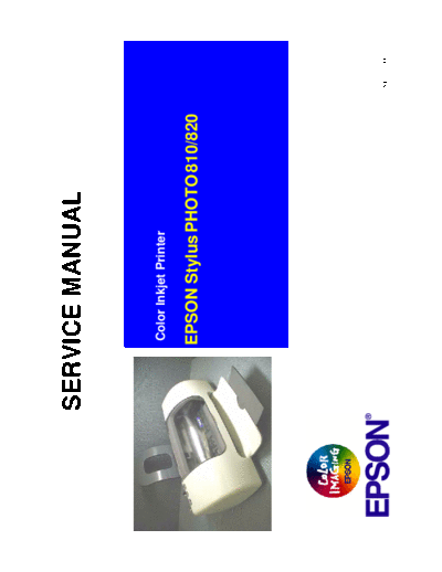 Epson Stylus Photo 810 - 820 Service Manual