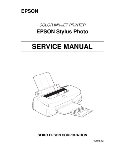 Epson Stylus Photo Service Manual