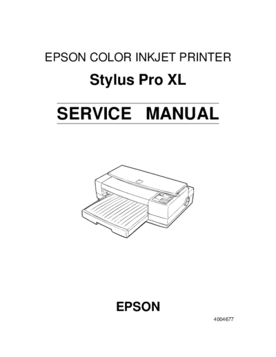 Epson Stylus Pro XL Service Manual