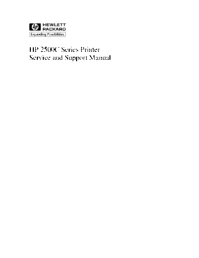 HP 2500C Service Manual