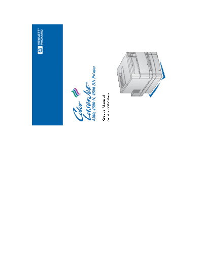 HP Color LaserJet 4500 Series Service Manual (1999)