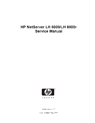 HP NetServer LH6000 Service Manual