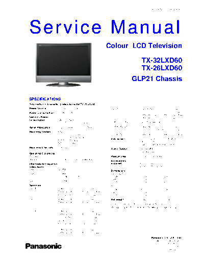 GLP21 TX-32LXD60 TX-26LXD60