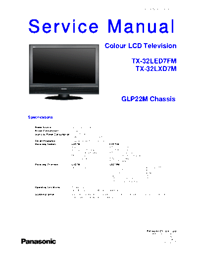 GLP22M TX-32LED7FM TX-32LXD7M