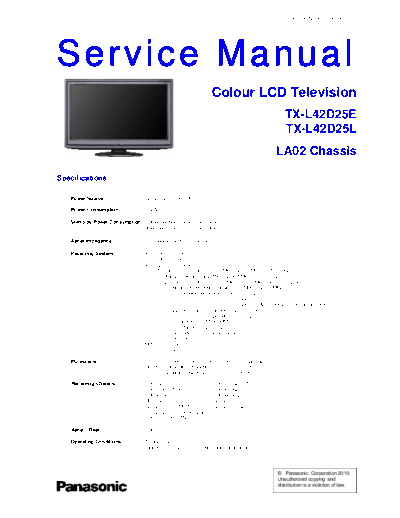 LA02 TX-L42D25E TX-L42D25L