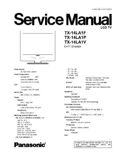LH11 TX-14LA1F TX-14LA1P TX-14LA1V