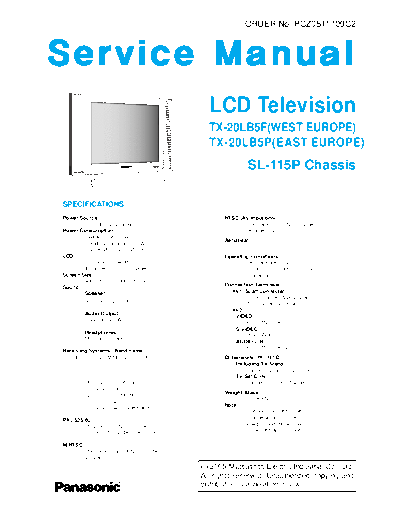SL-115P TX-20LB5F TX-20LB5P