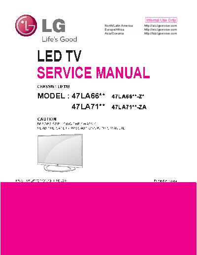 47LA660S, 660V, 662V, 667S, 667V, 669V, 710V, 6608, 6678